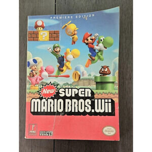 Super Mario Bos Wii Book Premiere Edition 2009 Nintendo Beat Every Level